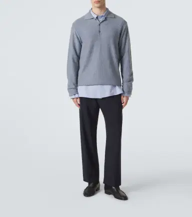 The Row Bertram cashmere polo sweater | Thumbnail 2