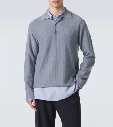 The Row Bertram cashmere polo sweater | Thumbnail 4