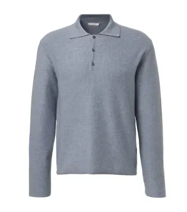 The Row Bertram cashmere polo sweater | Thumbnail 1