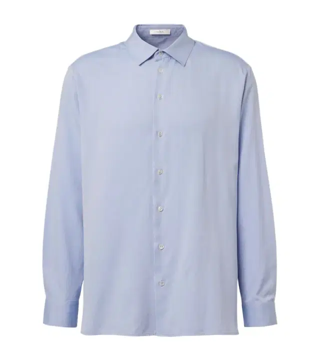 The Row Paxon silk poplin jacquard shirt