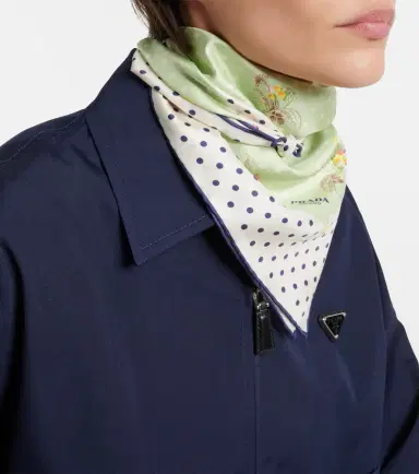 Prada Printed silk twill scarf | Thumbnail 5