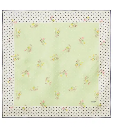 Prada Printed silk twill scarf | Thumbnail 1