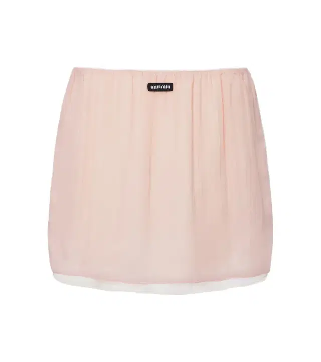Miu Miu Layered silk chiffon miniskirt