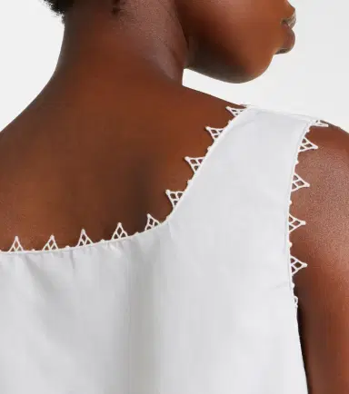 Miu Miu Embroidered cotton and linen minidress | Thumbnail 6