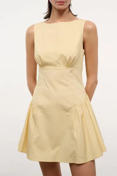 Staud Gwen Mini Dress - Butter | Thumbnail 2 Staud Gwen Mini Dress - Butter | Thumbnail 2
