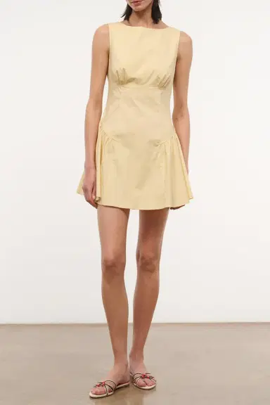 Staud Gwen Mini Dress - Butter | Thumbnail 5 Staud Gwen Mini Dress - Butter | Thumbnail 5