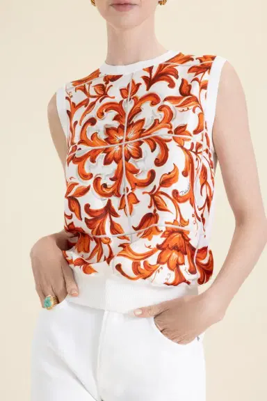 Dolce & Gabbana Knit Tank - Maiolica Print | Thumbnail 2