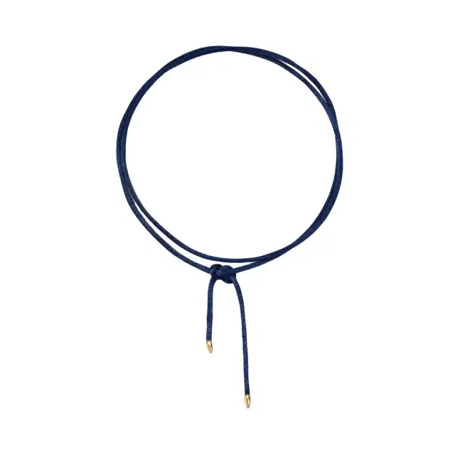Stephanie Gottlieb Kendall Navy Blue Satin Cord Necklace