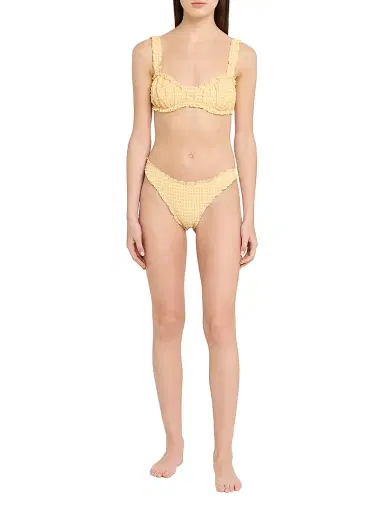 Simkhai Women's Evander Ruched Bikini Top | Thumbnail 2 Simkhai Women's Evander Ruched Bikini Top | Thumbnail 2