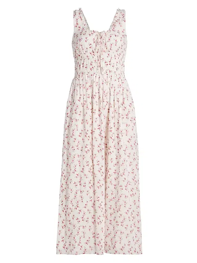 Rails Women's Jordie Floral Cotton A-Line Midi-Dress - Rouge Romantic