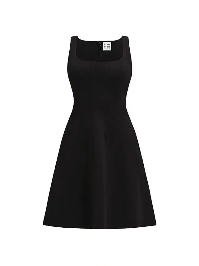 Hervé Léger Women's The Penelope Scuba A-Line Minidress - Black