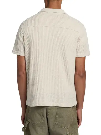 Vince Men's Macro-Waffle Camp Shirt - Blanco - Size XXL | Thumbnail 5