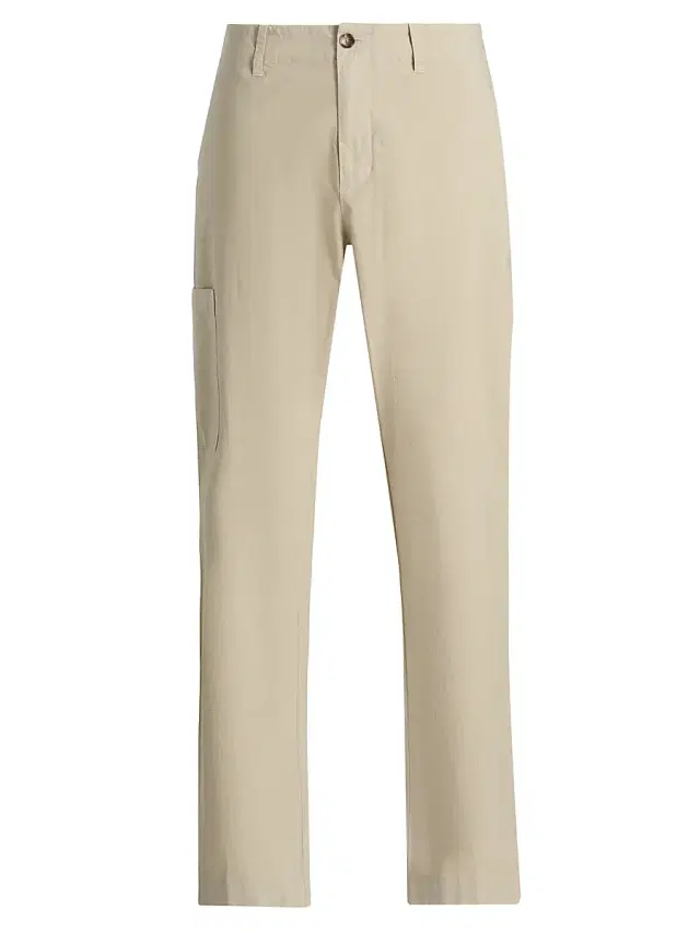 Vince Men's Owen Stretch-Cotton Straight-Leg Trousers - Desert Brush