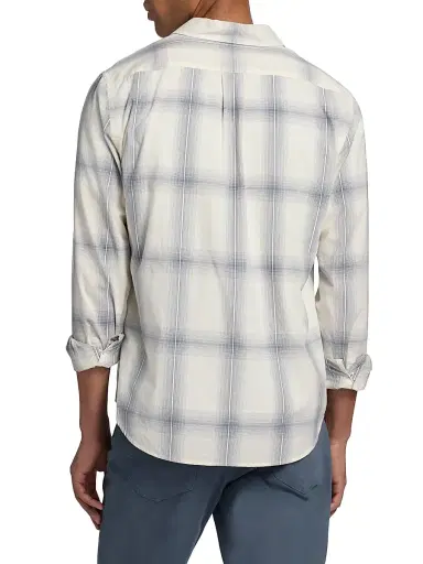 Vince Men's Townes Plaid Cotton Shirt - Blanco Hawk | Thumbnail 5