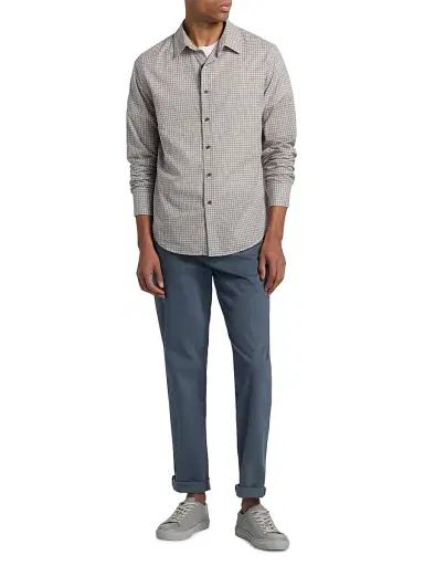 Vince Men's Condor Plaid Cotton Shirt - Prussian Blue - Size XXL | Thumbnail 2