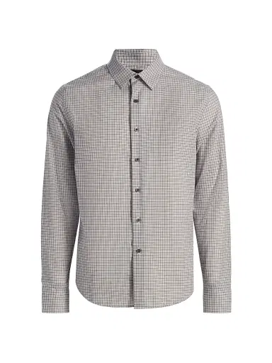 Vince Men's Condor Plaid Cotton Shirt - Prussian Blue - Size XXL | Thumbnail 1