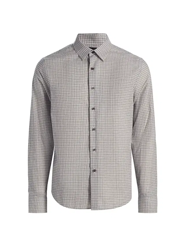 Men's Condor Plaid Cotton Shirt - Prussian Blue