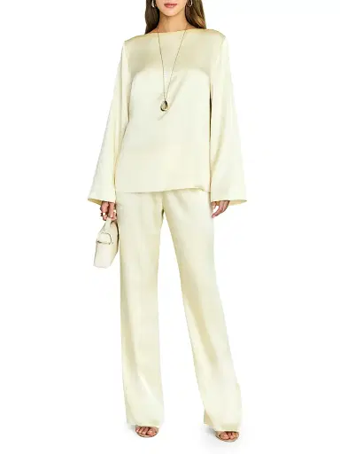 SEROYA Women's Blaine Satin Blouse - Butter - Size XL | Thumbnail 2