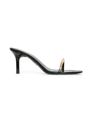 Retrofête Women's Karli 75MM Leather Stiletto-Heel Sandals - Black | Thumbnail 1
