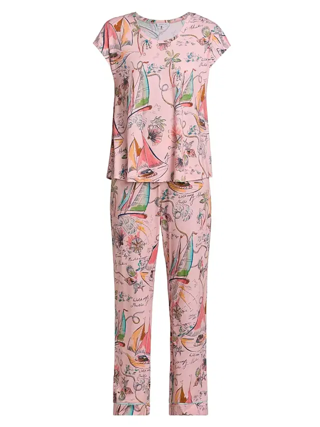 Johnny Was Women's The Bobbie Cotton-Blend Crop Pajamas - Delphina