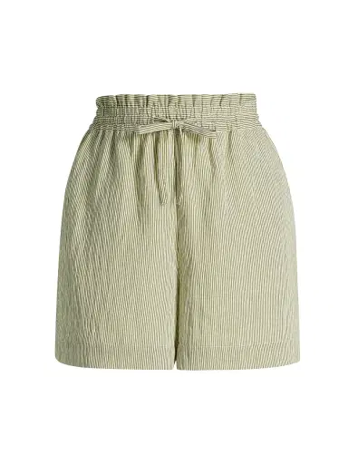 DEREK LAM 10 CROSBY Women's Belen Striped Shirting Shorts | Thumbnail 1 DEREK LAM 10 CROSBY Women's Belen Striped Shirting Shorts | Thumbnail 1
