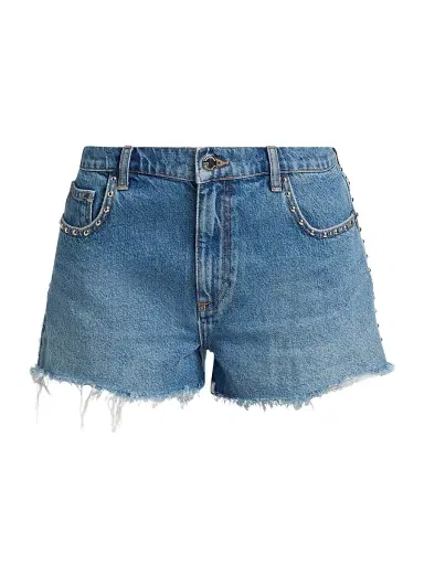 Ramy Brook Women's Bria Studded Denim Shorts | Thumbnail 1 Ramy Brook Women's Bria Studded Denim Shorts | Thumbnail 1