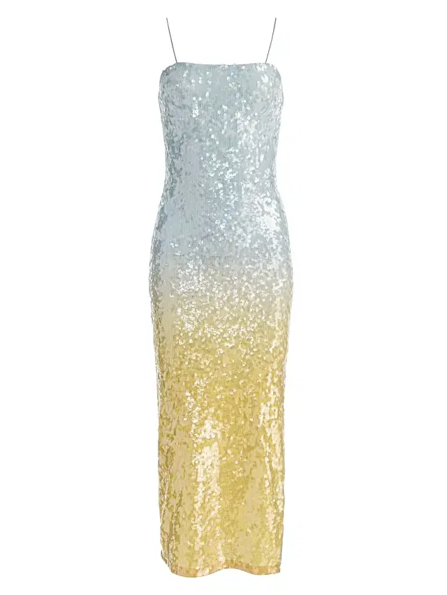 ALICE + OLIVIA Women's Fifi Sequin Sheath Midi-Dress - Clear Skies