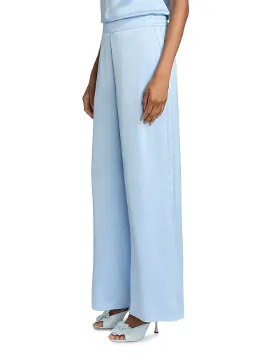 Generation Love Women's Kelela Hammered Satin Pants - Light Blue - Size XL | Thumbnail 4 Generation Love Women's Kelela Hammered Satin Pants - Light Blue - Size XL | Thumbnail 4