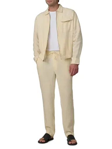 Joe's Jeans Men's Linen Drawstring Straight-Leg Pants - Summer Sand - Size XXL | Thumbnail 2 Joe's Jeans Men's Linen Drawstring Straight-Leg Pants - Summer Sand - Size XXL | Thumbnail 2