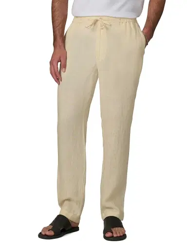 Joe's Jeans Men's Linen Drawstring Straight-Leg Pants - Summer Sand - Size XXL | Thumbnail 3 Joe's Jeans Men's Linen Drawstring Straight-Leg Pants - Summer Sand - Size XXL | Thumbnail 3