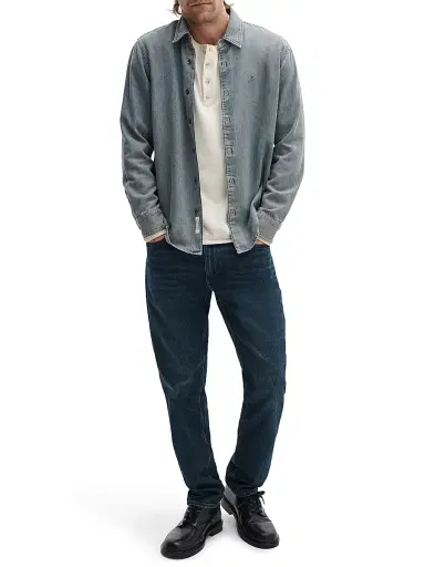 rag & bone Men's Cotton Henley - Chalk | Thumbnail 2