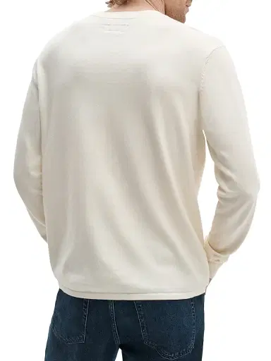 rag & bone Men's Cotton Henley - Chalk | Thumbnail 4