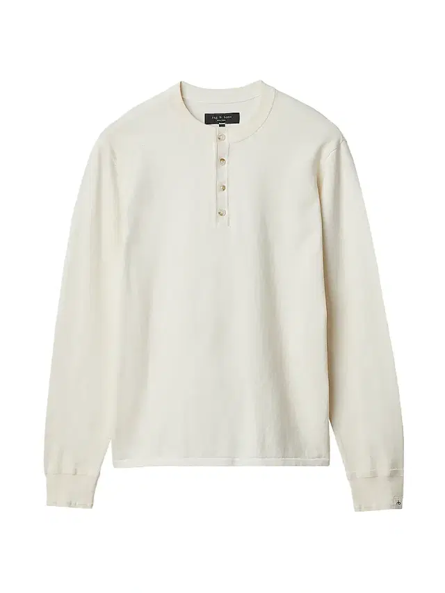 Men's Cotton Henley - Chalk
