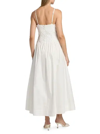 Milly Women's Lou Crochet Cotton Maxi Dress - White - Size 12 | Thumbnail 5 Milly Women's Lou Crochet Cotton Maxi Dress - White - Size 12 | Thumbnail 5