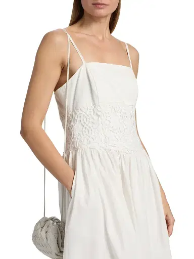 Milly Women's Lou Crochet Cotton Maxi Dress - White - Size 12 | Thumbnail 6 Milly Women's Lou Crochet Cotton Maxi Dress - White - Size 12 | Thumbnail 6