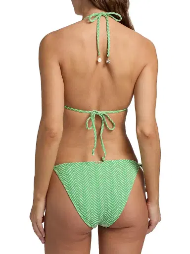 Milly Women's Verde Chevron Bikini Top - Green - Size Large | Thumbnail 4 Milly Women's Verde Chevron Bikini Top - Green - Size Large | Thumbnail 4