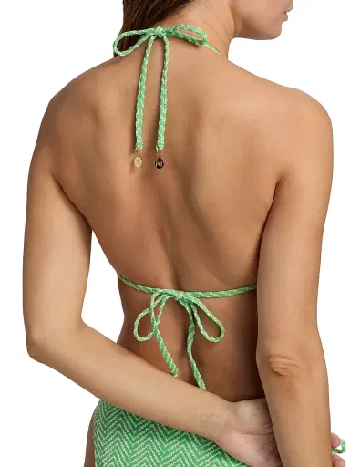 Milly Women's Verde Chevron Bikini Top - Green - Size Large | Thumbnail 5 Milly Women's Verde Chevron Bikini Top - Green - Size Large | Thumbnail 5