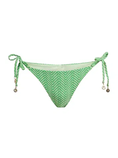 Milly Women's Verde Chevron Bikini Bottom - Green - Size Large | Thumbnail 1