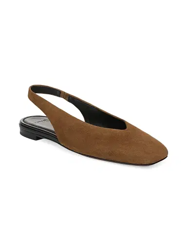 Vince Women's Darlina Suede Slingback Flats - Elmwood - Size 11 | Thumbnail 2 Vince Women's Darlina Suede Slingback Flats - Elmwood - Size 11 | Thumbnail 2