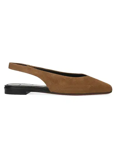 Vince Women's Darlina Suede Slingback Flats - Elmwood - Size 11 | Thumbnail 1 Vince Women's Darlina Suede Slingback Flats - Elmwood - Size 11 | Thumbnail 1