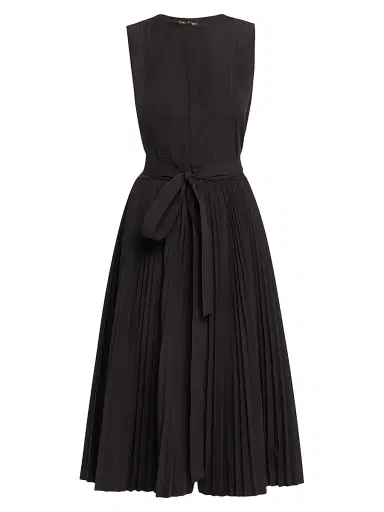 Kobi Halperin Women's Fleur Pleated Sleeveless Midi-Dress - Black - Size XL | Thumbnail 1 Kobi Halperin Women's Fleur Pleated Sleeveless Midi-Dress - Black - Size XL | Thumbnail 1