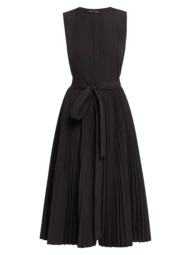 Kobi Halperin Women's Fleur Pleated Sleeveless Midi-Dress - Black