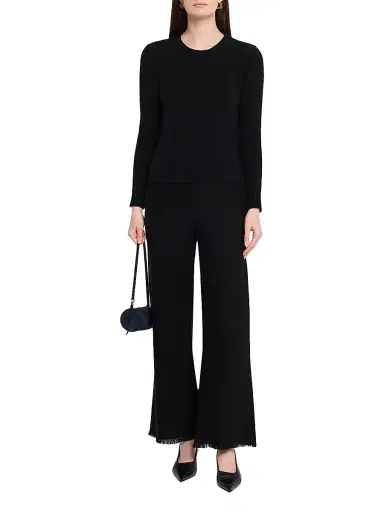 Kobi Halperin Women's Valley Knit Flare Trousers - Black | Thumbnail 2