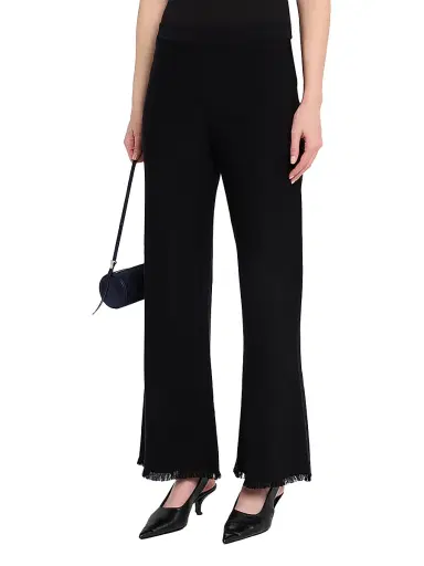 Kobi Halperin Women's Valley Knit Flare Trousers - Black | Thumbnail 3
