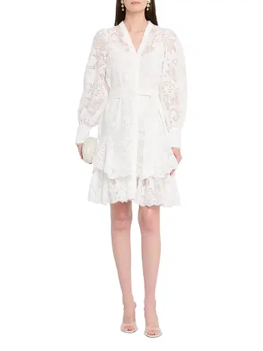 Kobi Halperin Women's Gillian Lace Tiered Minidress | Thumbnail 2 Kobi Halperin Women's Gillian Lace Tiered Minidress | Thumbnail 2