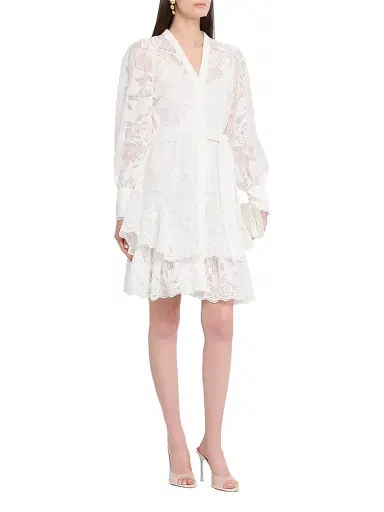 Kobi Halperin Women's Gillian Lace Tiered Minidress | Thumbnail 3 Kobi Halperin Women's Gillian Lace Tiered Minidress | Thumbnail 3
