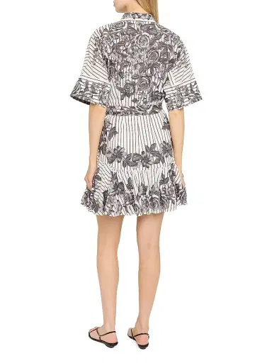 Kobi Halperin Women's Hayden Floral Striped Shirtdress | Thumbnail 4 Kobi Halperin Women's Hayden Floral Striped Shirtdress | Thumbnail 4