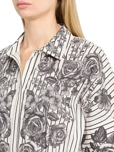 Kobi Halperin Women's Hayden Floral Striped Shirtdress | Thumbnail 5 Kobi Halperin Women's Hayden Floral Striped Shirtdress | Thumbnail 5