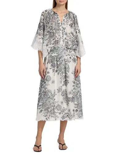 Kobi Halperin Women's Paloma Floral Lace-Trim Blouse | Thumbnail 2 Kobi Halperin Women's Paloma Floral Lace-Trim Blouse | Thumbnail 2