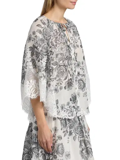 Kobi Halperin Women's Paloma Floral Lace-Trim Blouse | Thumbnail 4 Kobi Halperin Women's Paloma Floral Lace-Trim Blouse | Thumbnail 4